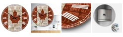 Designart Canada License Plate Flag Oversized Traditional Wall Clock - 36" x 28" x 1"
